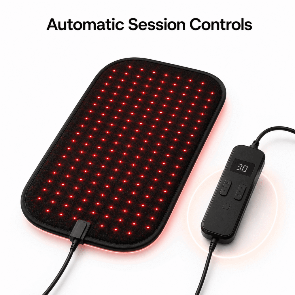 Allolo Red Light Therapy - Automatic Session Controls